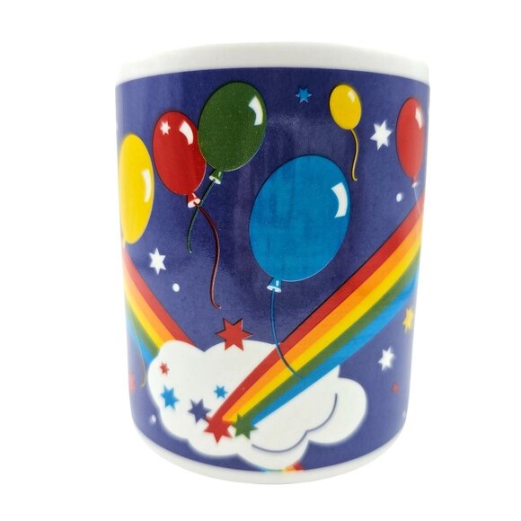 Whimsical Sun Rainbow & Balloon Mugs Set Of 2 Susan Elizabeth - Picture 13 of 14